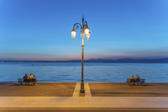 Sunset over Lake Garda in Lazise, Italy