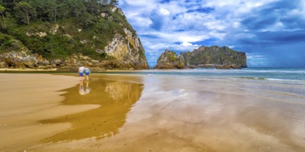 Coastline and Cliffs, Beach of La Franca, Protrected Landscape of the Oriental Coast of Asturias,