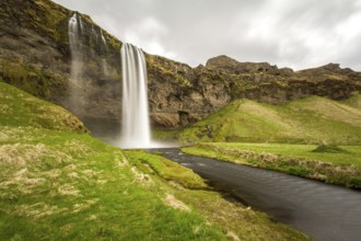 Early morning at Seljalandsfoss waterfall, Golden Circle, Iceland