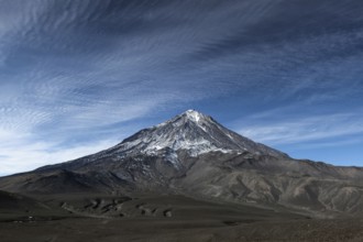 Scenery mountain landscape: view on cone of active Koryak Volcano (Koryaksky Volcano), beautiful