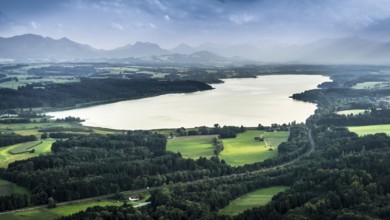 An image of a flight over the bavarian landscape