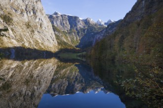 Obersee, Königssee, Schönau, Berchtesgaden National Park, Berchtesgadener Land, Upper Bavaria,