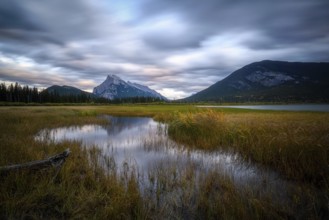 Vermillion Lake in sunset Alberta Canada Banff National Park