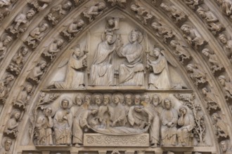 West façade, north portal, tympanum, St., Sankt, Saint