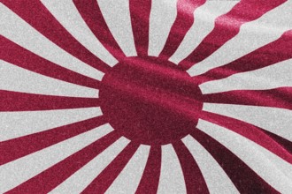 Rising Sun glitter flag, national flag, glittering flag sparkle background