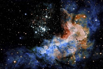 Space Background, Supernova Core pulsar neutron star. Elements of this image furnished by NASA