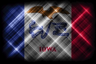 Iowa state flag, Iowa flag background modern flag