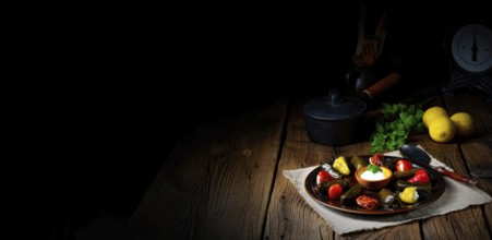 Yaprak Sarmas? rustic vine leaves filled with rice