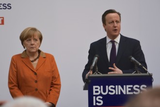 Angela Merkel and David Cameron at CeBIT Hannover