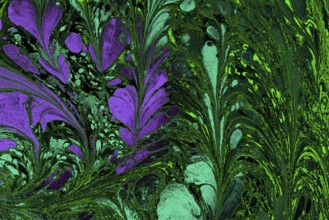 Abstract marbling floral pattern for fabric, design
