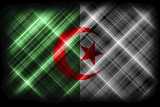 Algeria flag, national flag, modern flag background