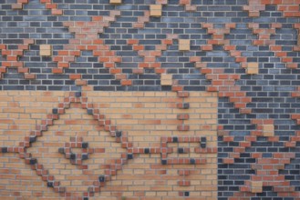 Stone wall with pattern as background, vintage, North Rhine-Westphalia, Germany