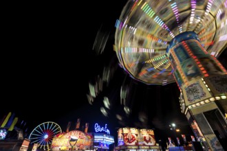 An abstract image of the midway and vendor stands at the annual Western Fair, in London, Ontario,