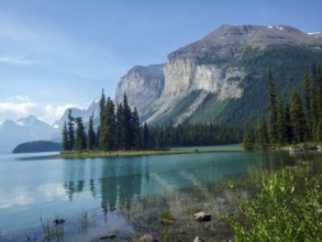 Wonderful lake in the mountains with reflection