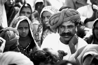 Man in turban Pushkar Fair Rajasthan India Asia 1976