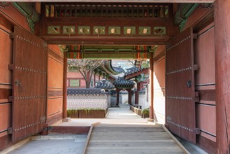 Area of royal Changdeokgung Palace in Seoul, South Korea