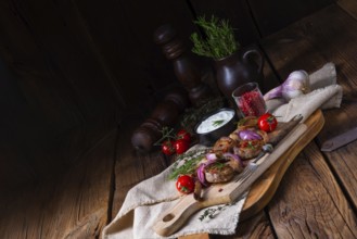 Delicious lamb chops with mint and rosemary