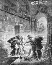 Chlothar I killing the sons of his brother Chlodomer, 6th century