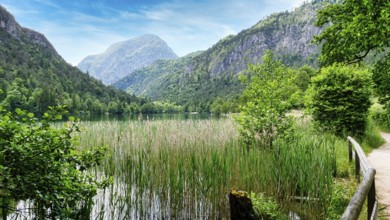 Hiking trail around the Thumsee near Bad Reichenhall