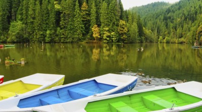 Lacu Rosu, Red Lake, Carpathian Mountains, Moldavia Region, Romania