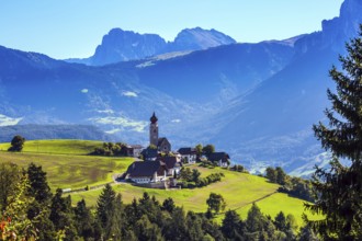 Little village in the Dolomites. Magnificent Tyrol. Journey to the fairy-tale country. The concept
