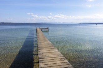 An image of a nice wooden jetty at Starnberg lake
