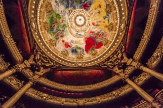 PARIS, france, DECEMBER 22 : An interior view of Opera de Paris, Palais Garnier, Paris Opera house