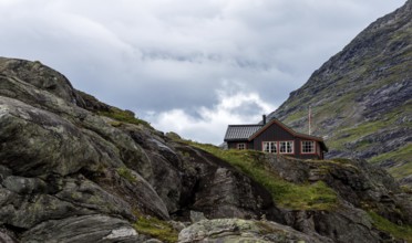 View of the Norwegian mountains in the Trollstigen region