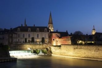 Nightfall in Vendome, Loir-et-Cher, Centre-Val de Loire, France