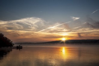 An old jetty at Starnberg Lake in Germany