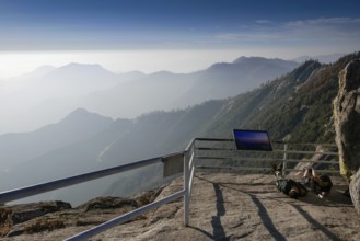 Moro Rock is a granite dome rock formation in Sequoia National Park, California, USA
