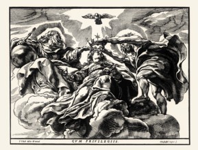 The Coronation of the Virgin, 1633, Christoffel Jegher after Rubens, digitally restored