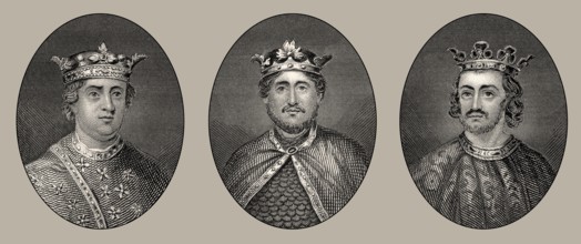 Könige von England, Heinrich II., Richard I., John Lackland, 12. und 13. Jahrhundert, Haus Anjou