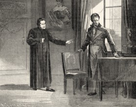 ACT III., SCENE I., Secretary, Secular Priest, scene from THE NATURAL DAUGHTER, DIE NATÜRLICHE