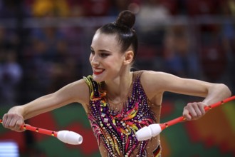 Sofia, Bulgaria - 15 September, 2022: Darja Varfolomeev of Germany in action during the 39th FIG
