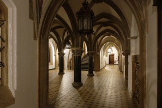 Corridor, New Town Hall, Munich, Bavaria, Germany