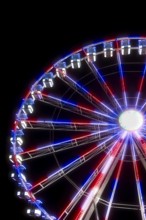Ferris wheel at the Christmas market, night shot, Roermond, Netherlands