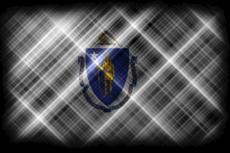 Massachusetts state flag, Massachusetts flag background modern flag
