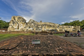 Wat Lokayasutha temple ruins in Ayutthaya on a sunny day