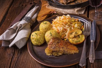 Roast duck with dumplings