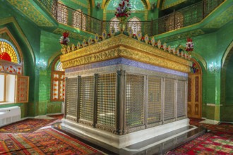 Interior of Bibi-Heybat Mosque. Baku, Azerbaijan. Tombs