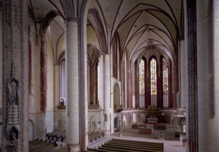 View from the organ loft in east direction, former pilgrimage church, St., Sankt, Saint