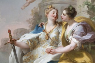 Wall painting by Stefano Torelli: Allegorical figures of the virtues of the councillors
