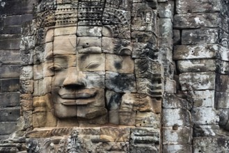 Buddha faces, Bayon Temple, Angkor Wat, Cambodia, Southeast Asia