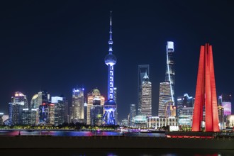 Skyline, skyscraper, Pearl Tower, Shanghai Tower, Shanghai World Financial Centre, Monument to the