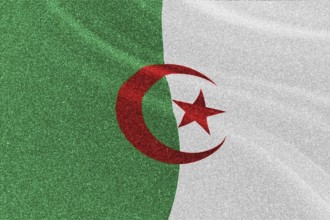 Algeria glitter flag, national flag, glittering flag sparkle background