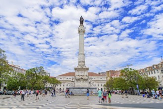 Column of Pedro IV on Rossio Square in Lisbon, Portugal