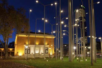 Streetlamp forest, Bilbao, Bizkaia, Basque Country, Spain