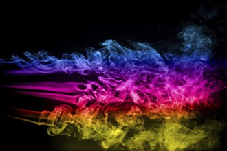 Abstract color smoke on black background. Abstract Color smoke clouds