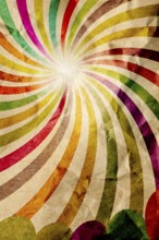 Decorative retro background paper and ornaments. Style 80s multi colors